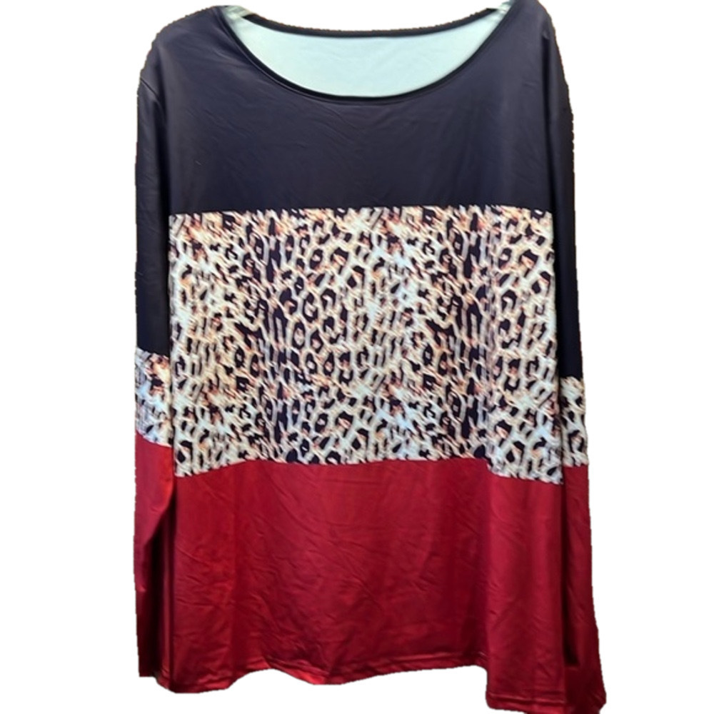 Multi Color Top, Size 3XL, NWOT, 95% Polyester, 5% Spandex, PTP 26”, L28”